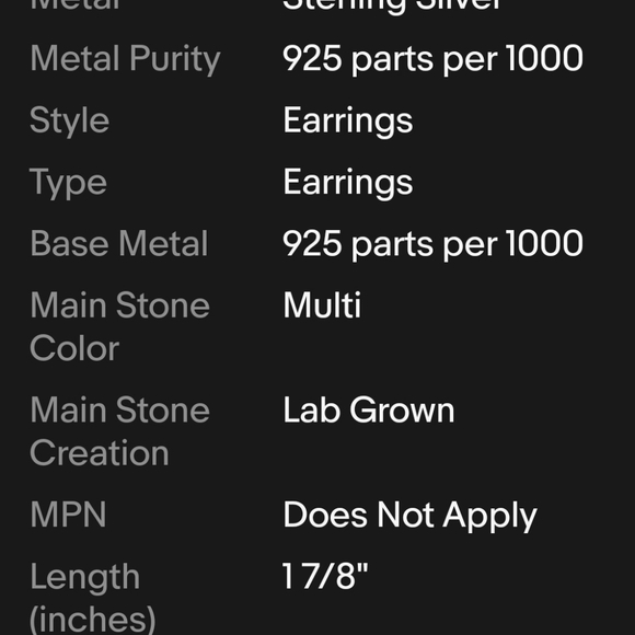 Mermaid Fire Opal 925 Sterling Silver Earrings Jewelry Handmade - Picture 3 of 4